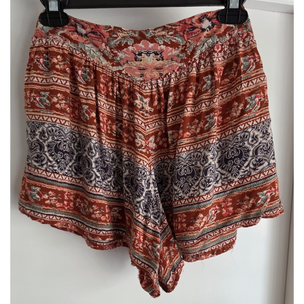 Angie Shorts Women S Boho Paisley Floral Red Casual Wrap Hot Pants